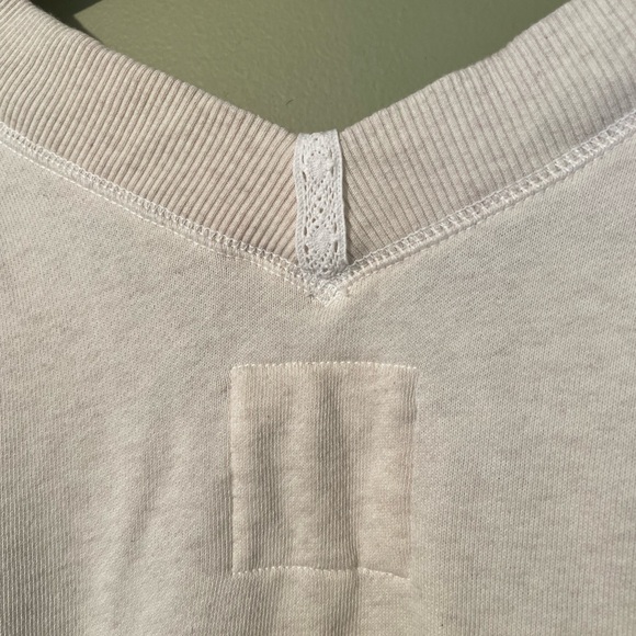 Aerie Downtime Oversized Big Hug V-Neck Sweatshirt Heather Frost Color Sz XXS - Picture 10 of 10